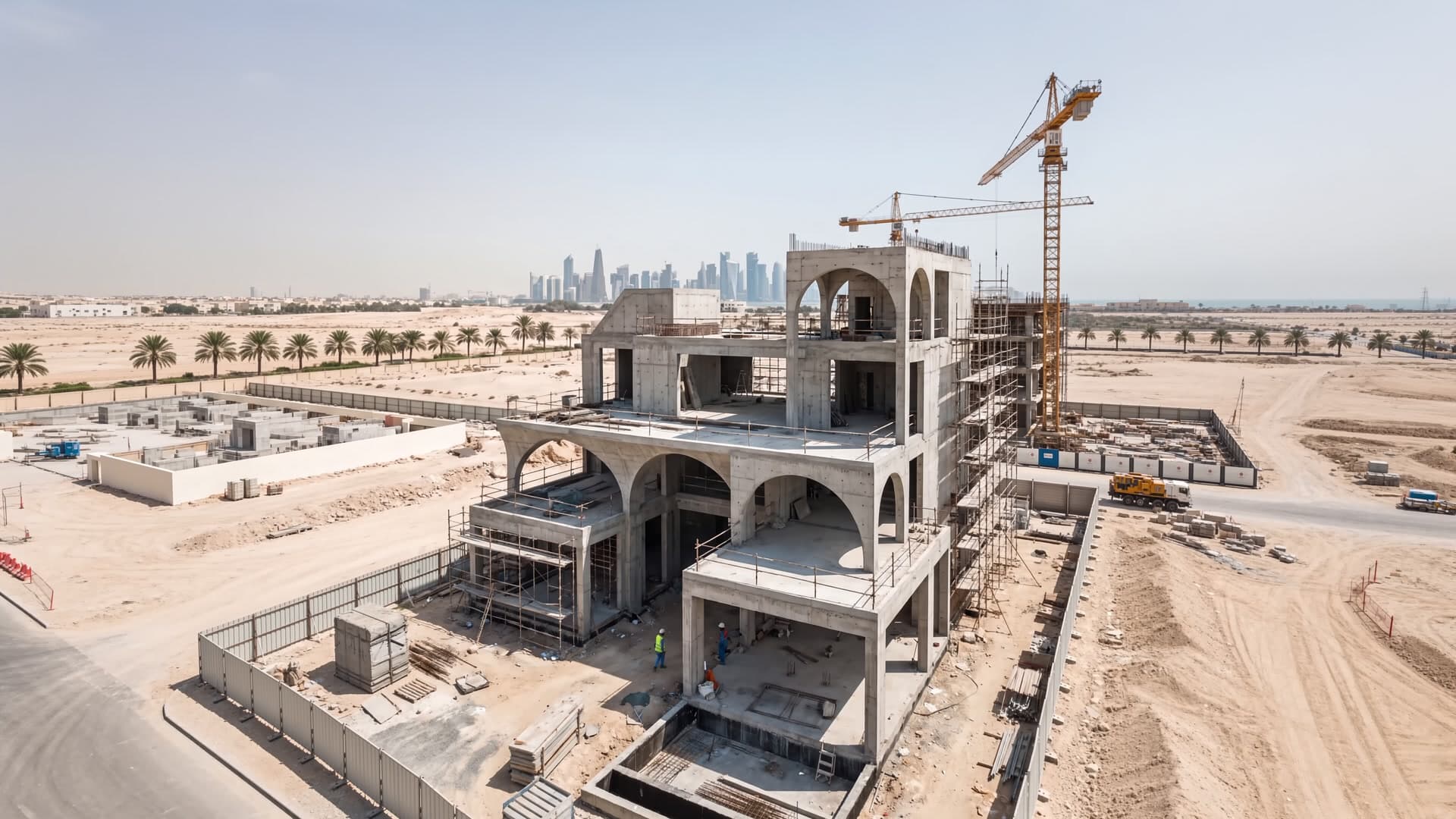 Tower under construction in Qatar